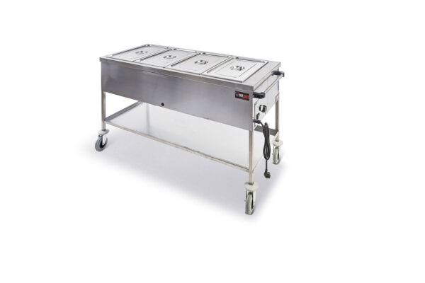Carrello scaldavivande bagnomaria da 4 Gn 1/1