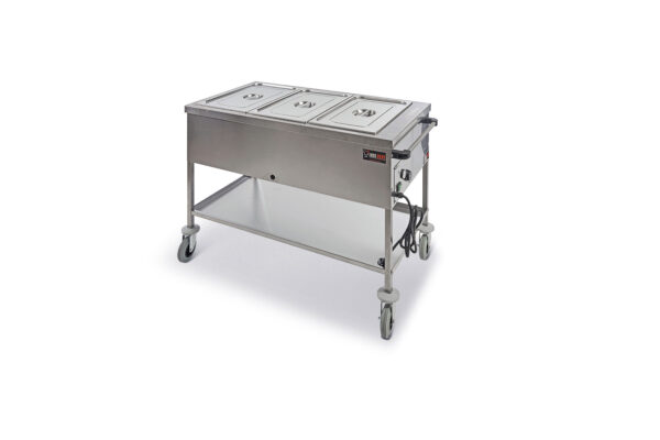 Carrello scaldavivande bagnomaria da 3 Gn 1/1