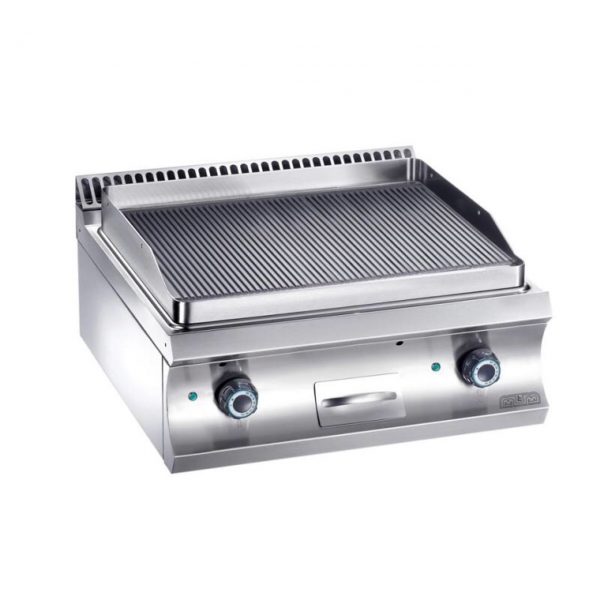 Fry top da banco elettrico rigato