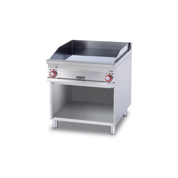 Fry top liscio a gas 80x90