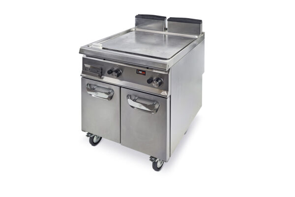 Fry top liscio cromato 80x90
